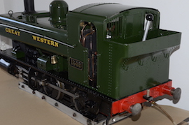 back 7.25" 1366 GWR Pannier tank 0-6-0 live steam locomotive for sale