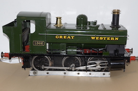 rolling2 7.25" 1366 GWR Pannier tank 0-6-0 live steam locomotive for sale