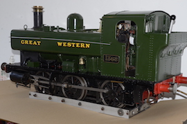 left 7.25" 1366 GWR Pannier tank 0-6-0 live steam locomotive for sale