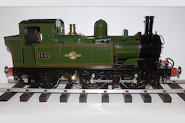 right 5" GWR 14xx 0-4-2 Silver Crest live steam loco locomotive for sale