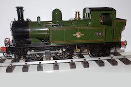 left 5" GWR 14xx 0-4-2 Silver Crest live steam loco locomotive for sale