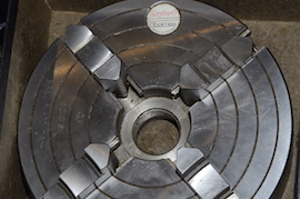 back New Toolmex byson 4 jaw 6" independent chuck lathe chuck Myford for sale.