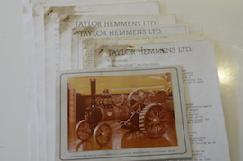 drawings view Taylor Hemmens Allchin 3/4" live steam traction engine for sale