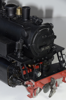 front Aster Gauge 1 G1 2-8-2 Baureihe DB BR class 86 live steam tank loco for sale