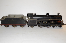 left view Antique vintage 1928 3.5 live steam loco locomotive  LNWR Atlantic 442 Bowen Cook George Whale for sale