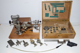 main B.T.M. watchmaker's lathe by ROF BTM  E.H.Jones Ltd for sale