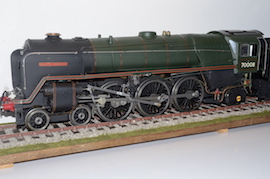 left 3.5" Britannia 4-6-2 live steam loco LBSC for sale western steam boiler Helen Verrall