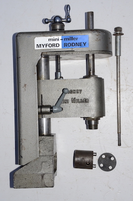 main view myford rodney Mini miller ML10 milling machine lathe for sale