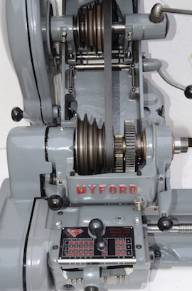 pulley view Myford ML7R B gearbox lathe for sale KR136994