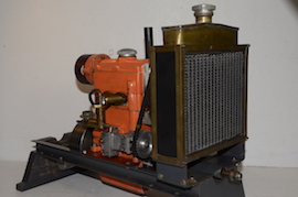 right Edgar Westbury Hermes  Petrol twin cylinder model IC engine with radiator for sale