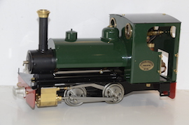 main Gauge 1 Roundhouse Bertie 0-4-0 live steam tank loco 16mm on 32mm track for sale.
