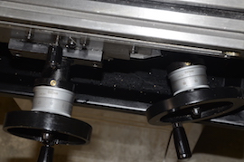 wheels Axminster Sieg SX3-Digi DRO vertical milling machine for sale.