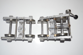under 3.5" bogies braked for live steam loco wagon driver's truck for sale