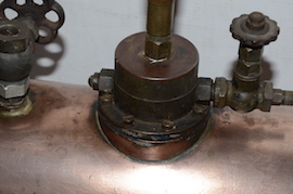 top view Large live steam copper boiler for sale