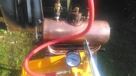 test view Large live steam copper boiler for sale