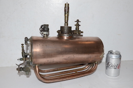main view Large live steam copper boiler for sale