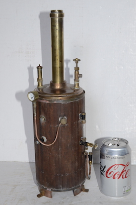 main view vertical boiler for live steam engine for sale