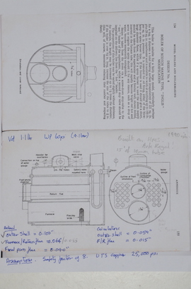 dwg Live steam Marine copper boiler. Scotch Type  Inglis for Stuart Double 10 D10 for sale