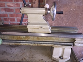tailstock Boxford ME10 5" lathe for sale Gearbox power cross feed