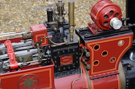 cylinder view 2" Burrell Showmans live steam traction engine for sale