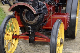 front view 2" Burrell Showmans live steam traction engine for sale