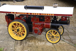 right view 2" Burrell Showmans live steam traction engine for sale