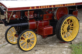 side view 2" Burrell Showmans live steam traction engine for sale