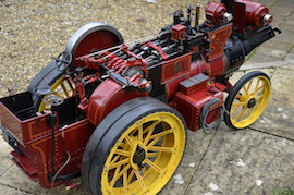 top view 2" Burrell Showmans live steam traction engine for sale