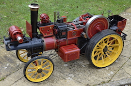 water view 2" Burrell Showmans live steam traction engine for sale