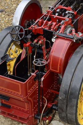 rear view 2" Burrell Showmans live steam traction engine for sale