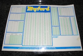 main view myford lathe thread & pitch chart tables for sale