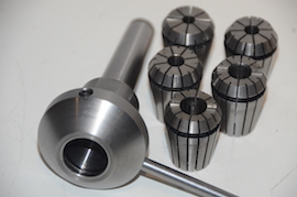 end Emco ER25 collet chuck on MT2 for milling machine for sale.