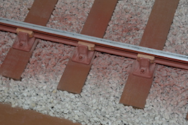 rail 5" gauge loco display track 1 meter section for sale.