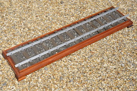 5" gauge loco display track 1 meter section for sale.