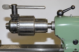 main view large spindle tailstock drill chuck jacobs for myford lathe for sale
