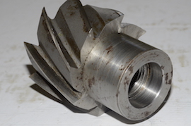 back view large face mill Myford lathe threaded arbor for sale