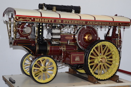 left Exhibition 2" Fowler Showmans live steam traction engine for sale.