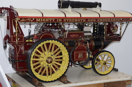 back Exhibition 2" Fowler Showmans live steam traction engine for sale.