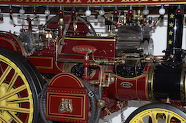 side Exhibition 2" Fowler Showmans live steam traction engine for sale.