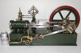 main view live steam horizontal engine for sale