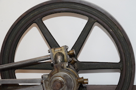 flywheel Large antique horizontal live steam engine for sale