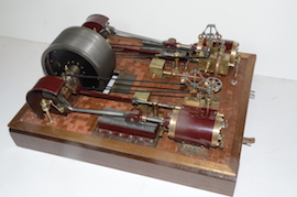 main view large horizontal twin live steam engine for sale