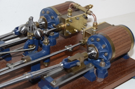 crosshead Horizontal twin live steam engine for sale