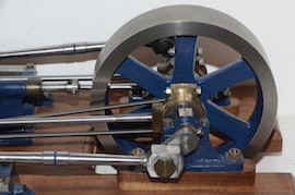 flywheel Horizontal twin live steam engine for sale