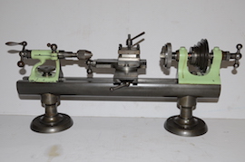 back view Lorch & Schmidt LL clockmakers watchmakers lathe for sale