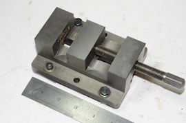 main view Myford machine vice for vertical milling slide for sale