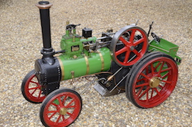 front view Minnie 2" live steam traction engine for sale