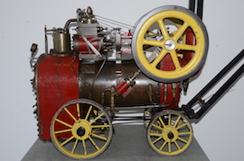 right 22" vintage old portable live steam engine for sale