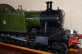 dark view Exhibition GWR 5" small Prairie 2-6-2 live steam loco for sale