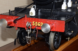 front buffer view Exhibition GWR 5" small Prairie 2-6-2 live steam loco for sale